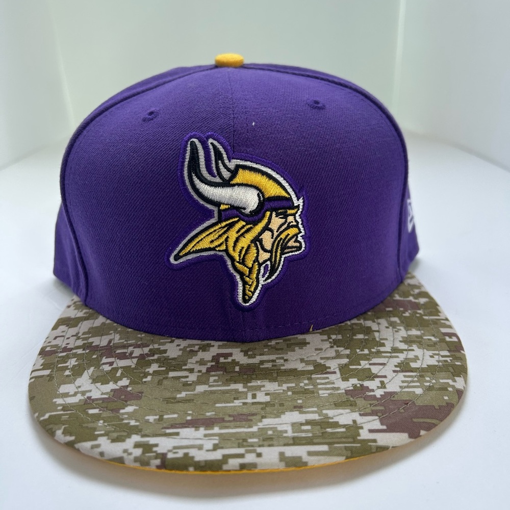 New Era Minnesota Vikings Cap Hat 59Fifty Fitted Sz: 7 5/8 MLB